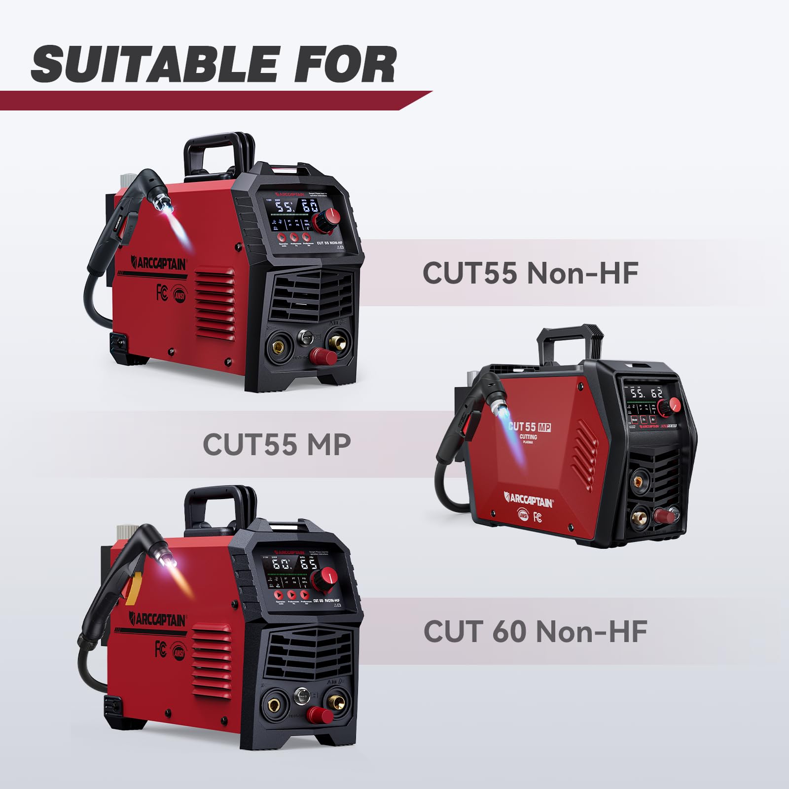 ARCCAPTAIN 23Pcs IPT60 Plasma Cutter Torch Consumables, .045" Plasma Cutter Accessories for ARCCAPTAIN CUT55 NON-HF, CUT55 MP and CUT60 Non-HF, Work with 50-60A Current - Image 5