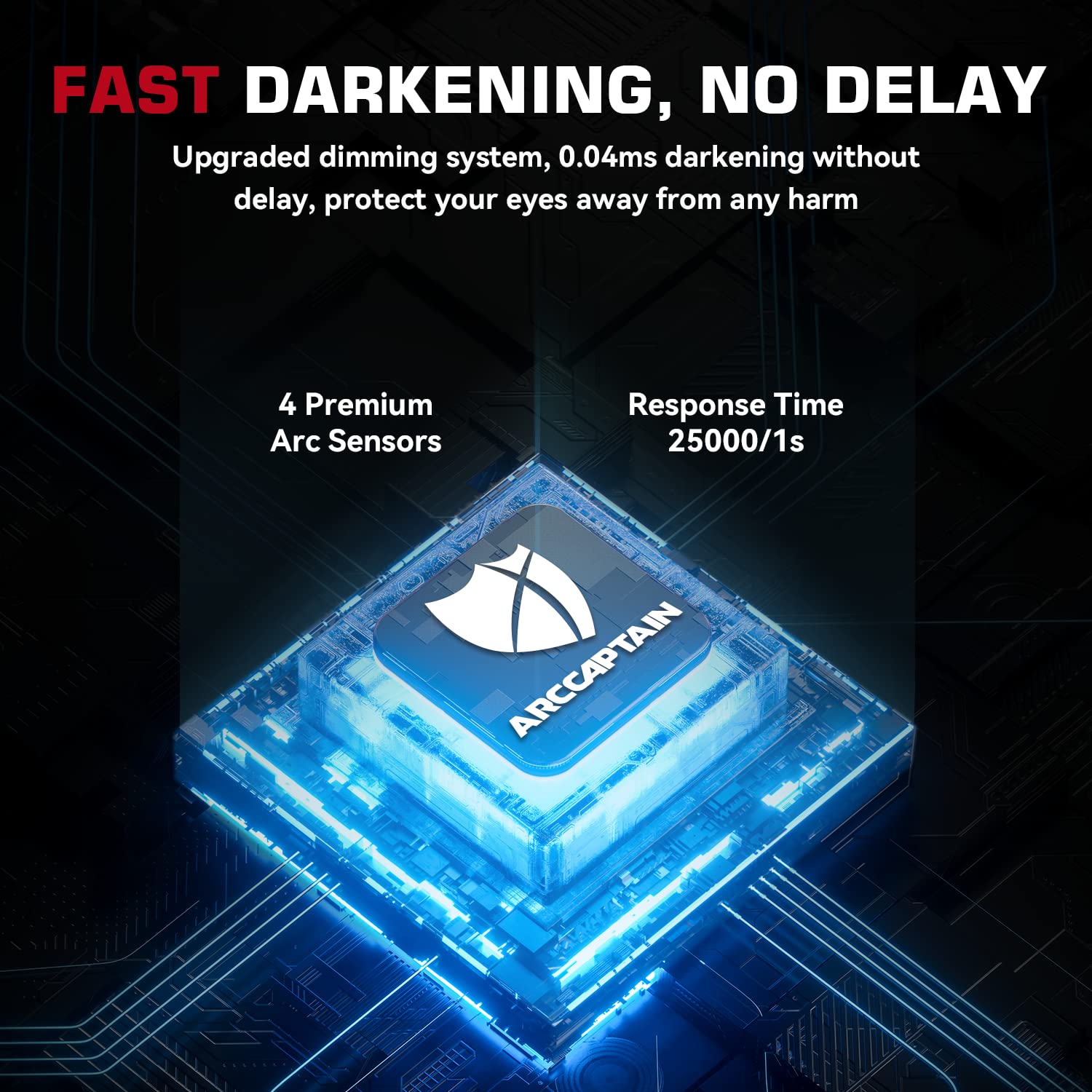 ARCCAPTAIN Auto Darkening Welding Helmet and Replacement Lens - Image 3