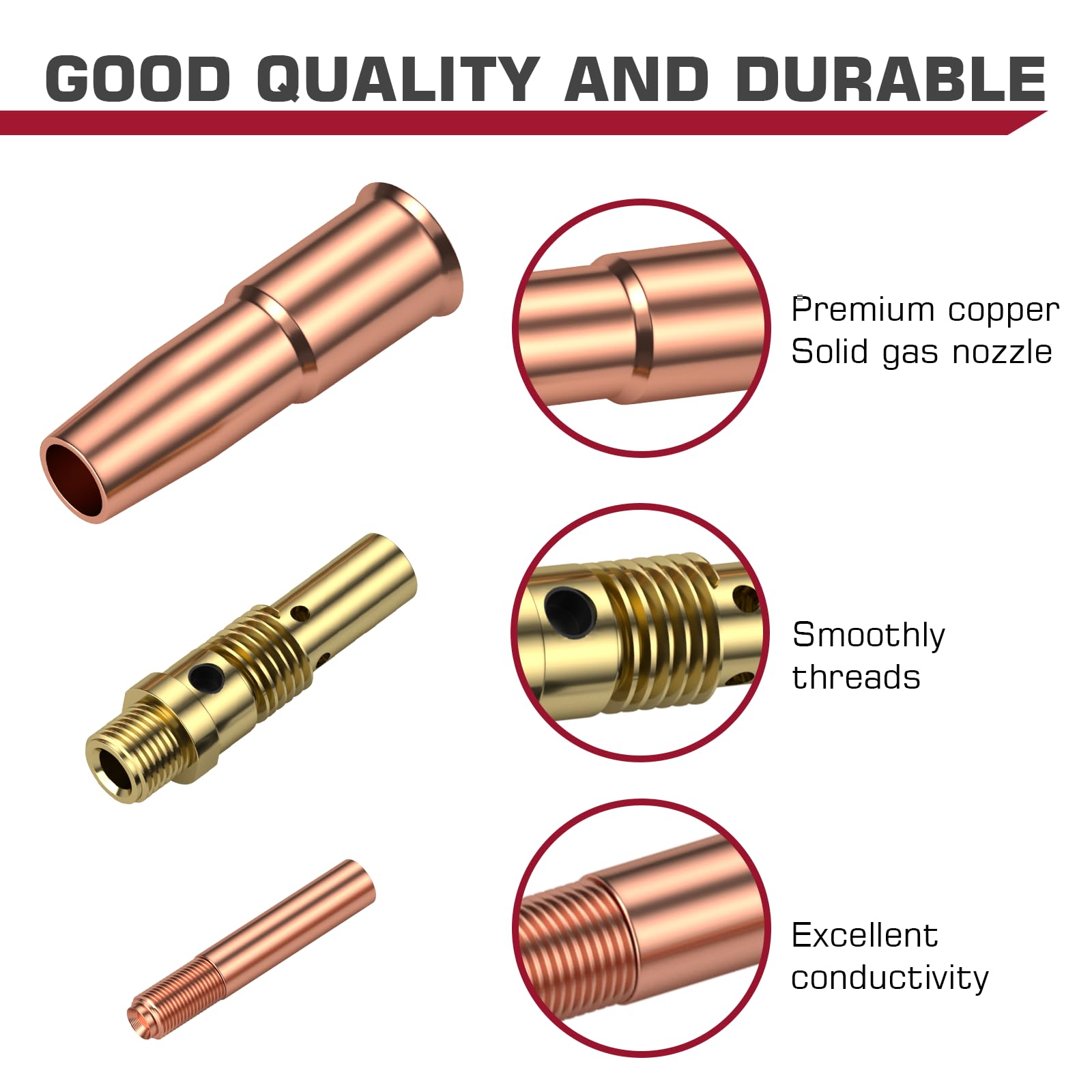 ARCCAPTAIN for Lincoln Weld Part Magnum 200/250 Tweco #2 parts .035" Contact Tip Nozzle Diffuser MIG Welding Gun Accessory Kit for Lincoln Magnum 200/250 Tweco #2 (.035" Accessory Kit) - Image 2
