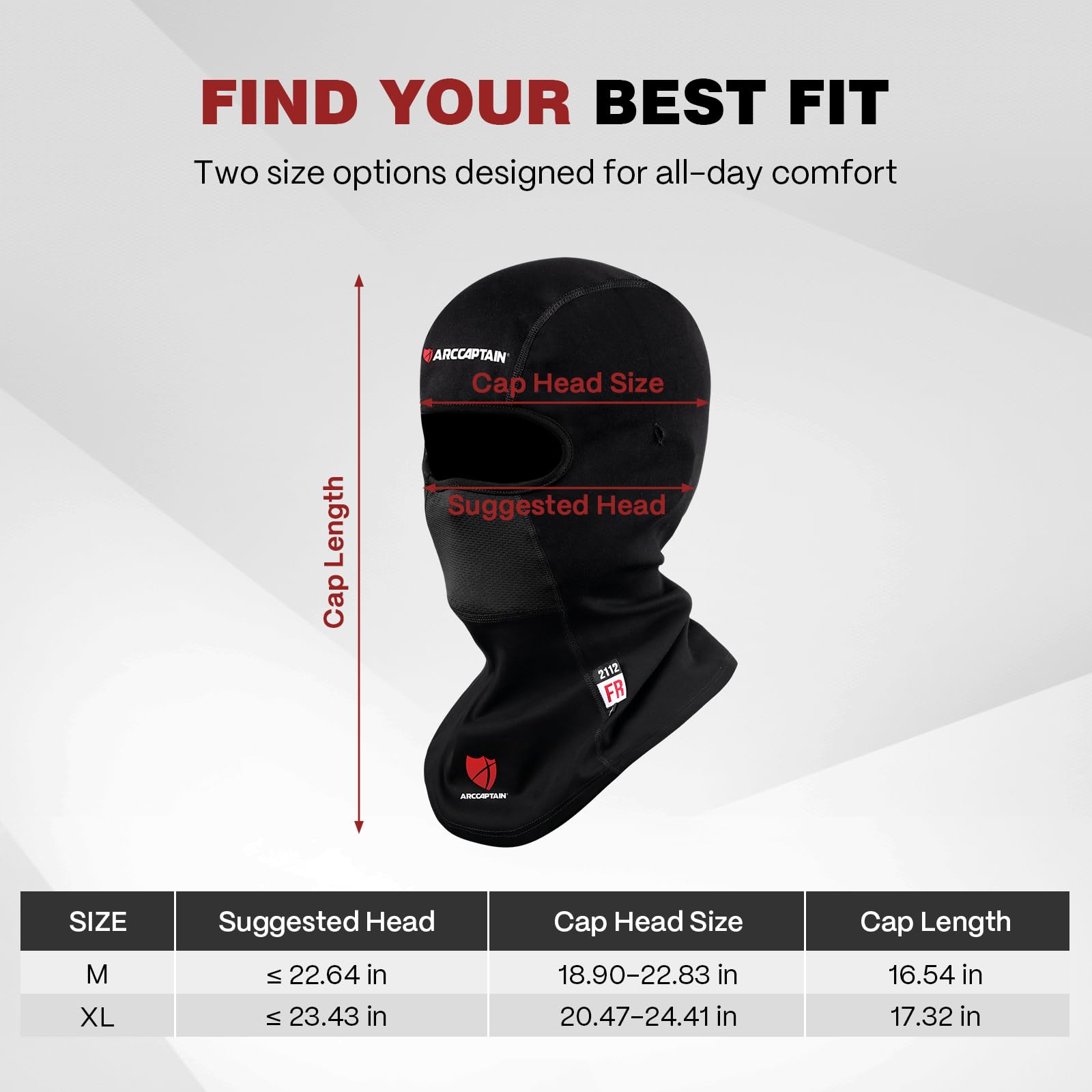 ARCCAPTAIN FR Balaclava, 7oz Flame Resistant Face Mask, Arc Rated NFPA 2112 CAT2 Welding Helmet Liner Hood - Image 4