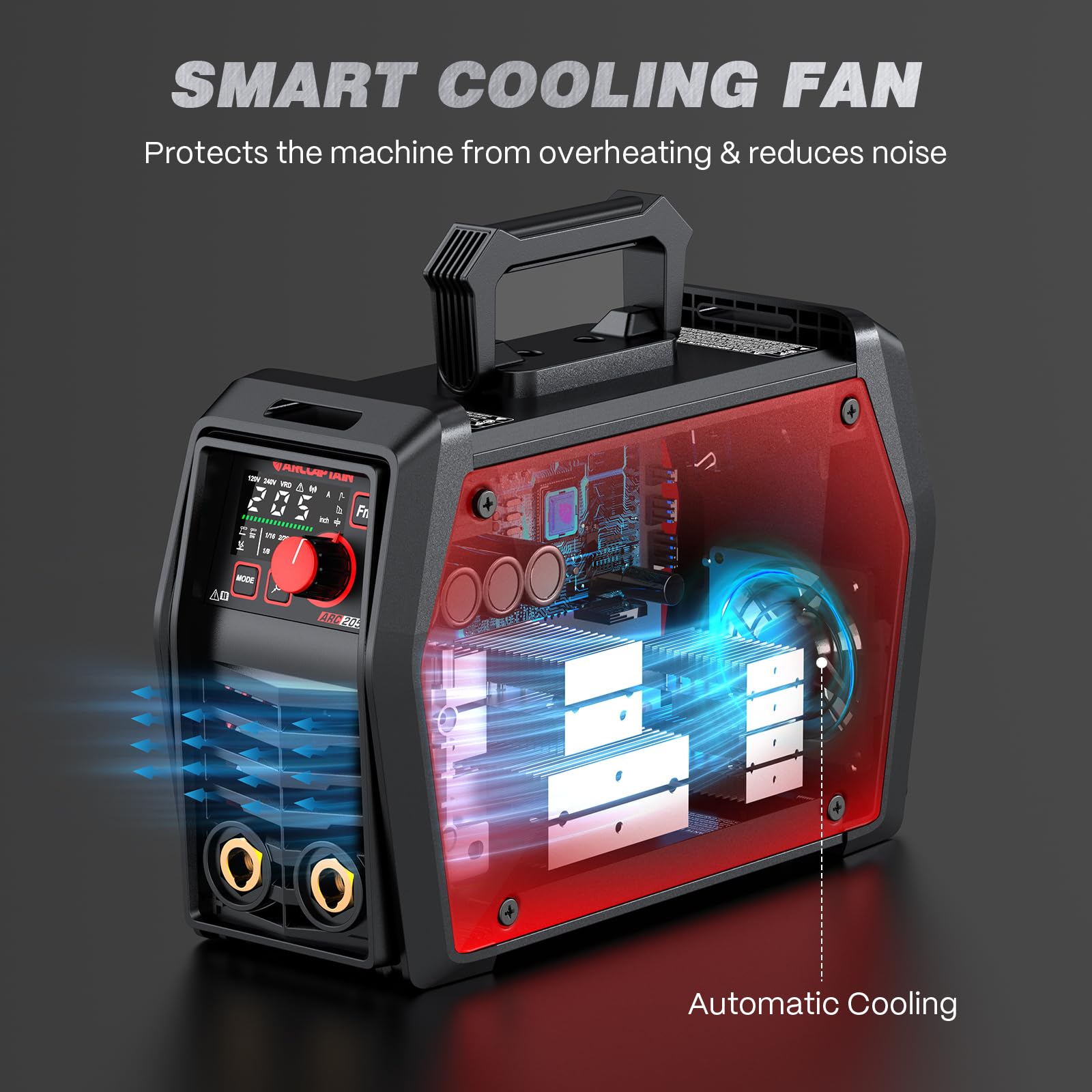 ARCCAPTAIN iControl ARC205 Pro Stick Welder, [APP Control] 205Amp ARC/Lift TIG Welding Machine, Large LED Display, IGBT Inverter 120V/240V MMA Welder with Hot Start, Arc force, and Anti-Stick - Image 5