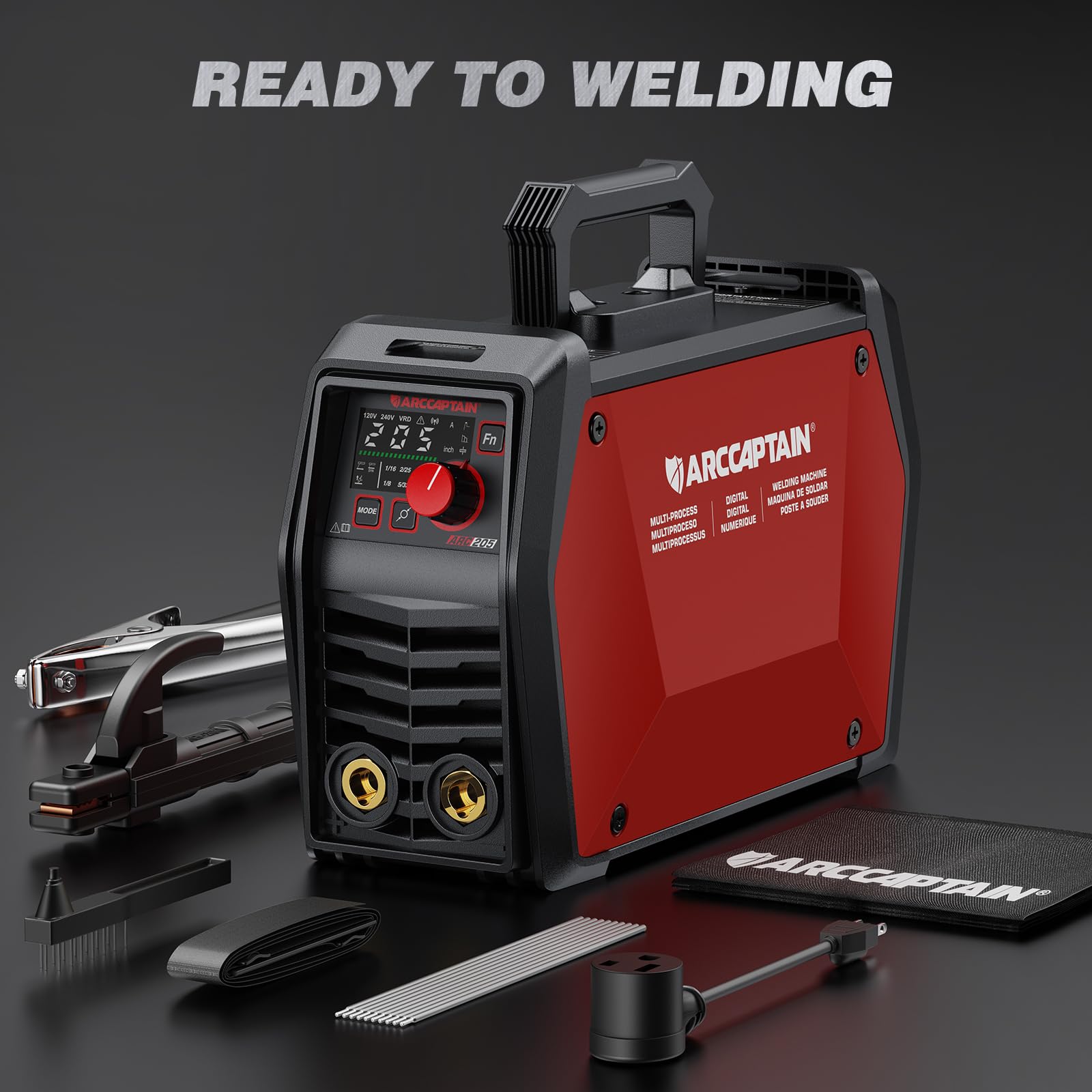 ARCCAPTAIN iControl ARC205 Pro Stick Welder, [APP Control] 205Amp ARC/Lift TIG Welding Machine, Large LED Display, IGBT Inverter 120V/240V MMA Welder with Hot Start, Arc force, and Anti-Stick - Image 9