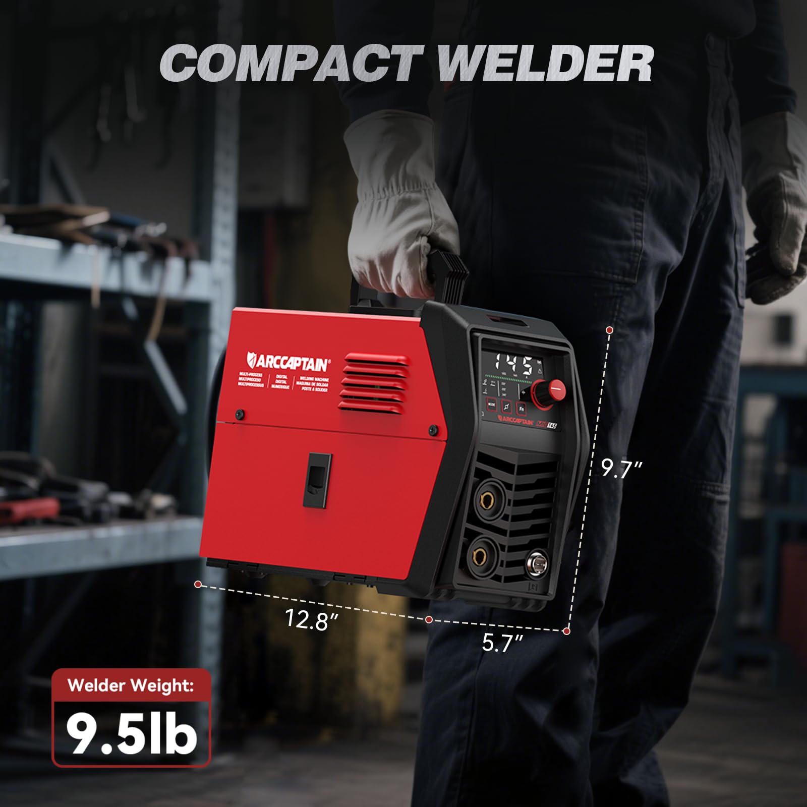 ARCCAPTAIN iControl MIG145 Pro 145A Flux Core MIG Welder 120V Welding Machine Gasless MIG Welder Flux MIG/MMA Stick/Lift TIG, 3 in 1 Welder Machine with Synergy, Portable Welder, APP Control - Image 6