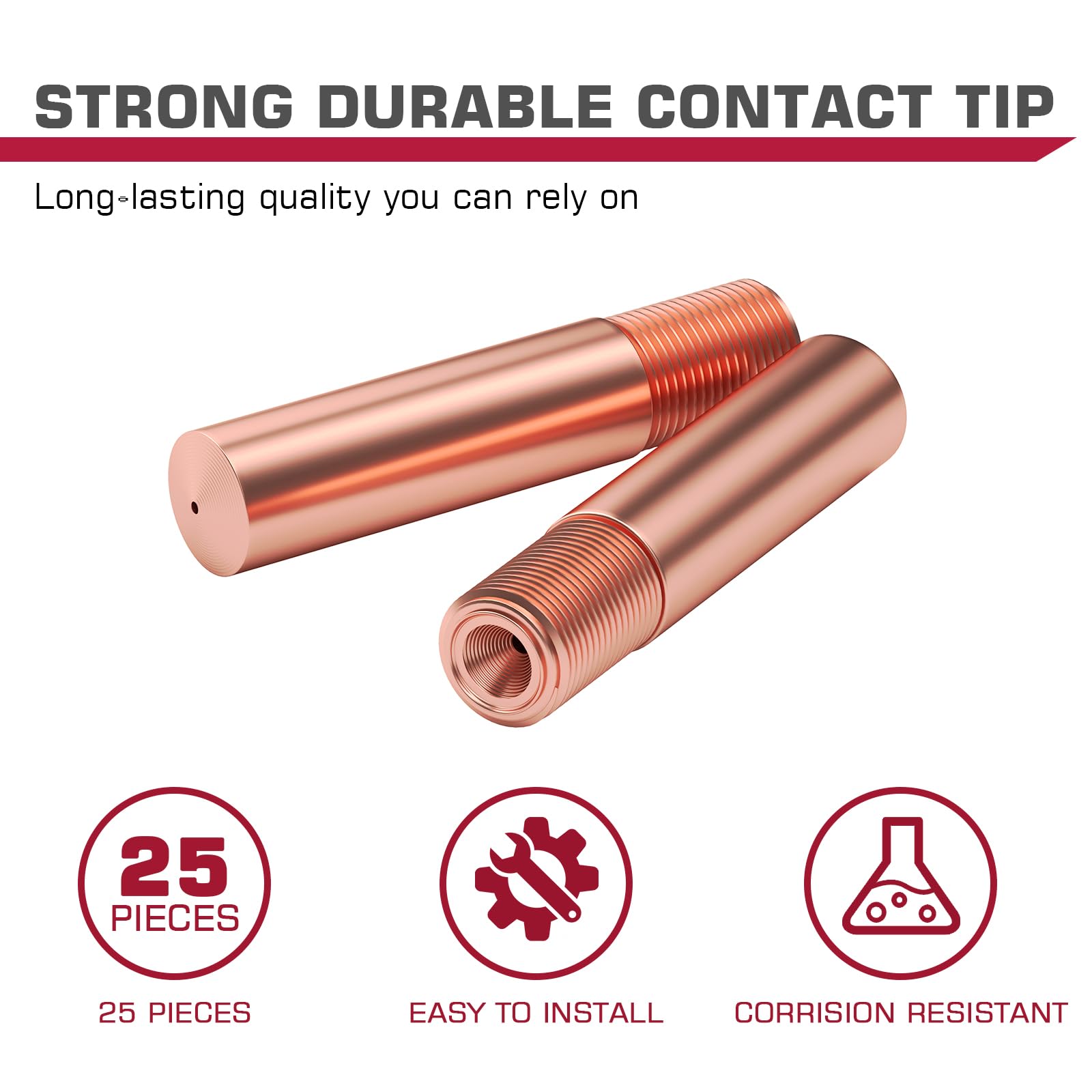 ARCCAPTAIN MIG Welding Contact Tips 11-30 (0.030") Welding Tips for Lincoln 100L 25pcs for Lincoln Tweco MIG Guns 100L Mini - Image 3