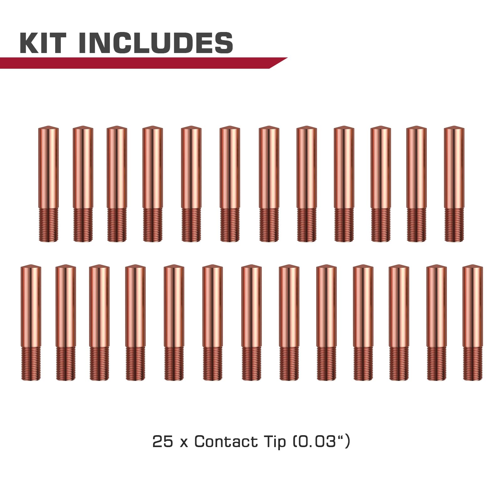 ARCCAPTAIN MIG Welding Contact Tips 11-30 (0.030") Welding Tips for Lincoln 100L 25pcs for Lincoln Tweco MIG Guns 100L Mini - Image 7