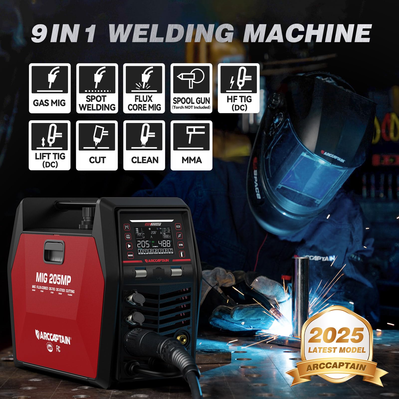 MIG205MP MIG Welder & TIG Welding Torch Accessories kit 71 Pcs & 60PCS PT31 Plasma Cutting Consumables Fit - Image 3