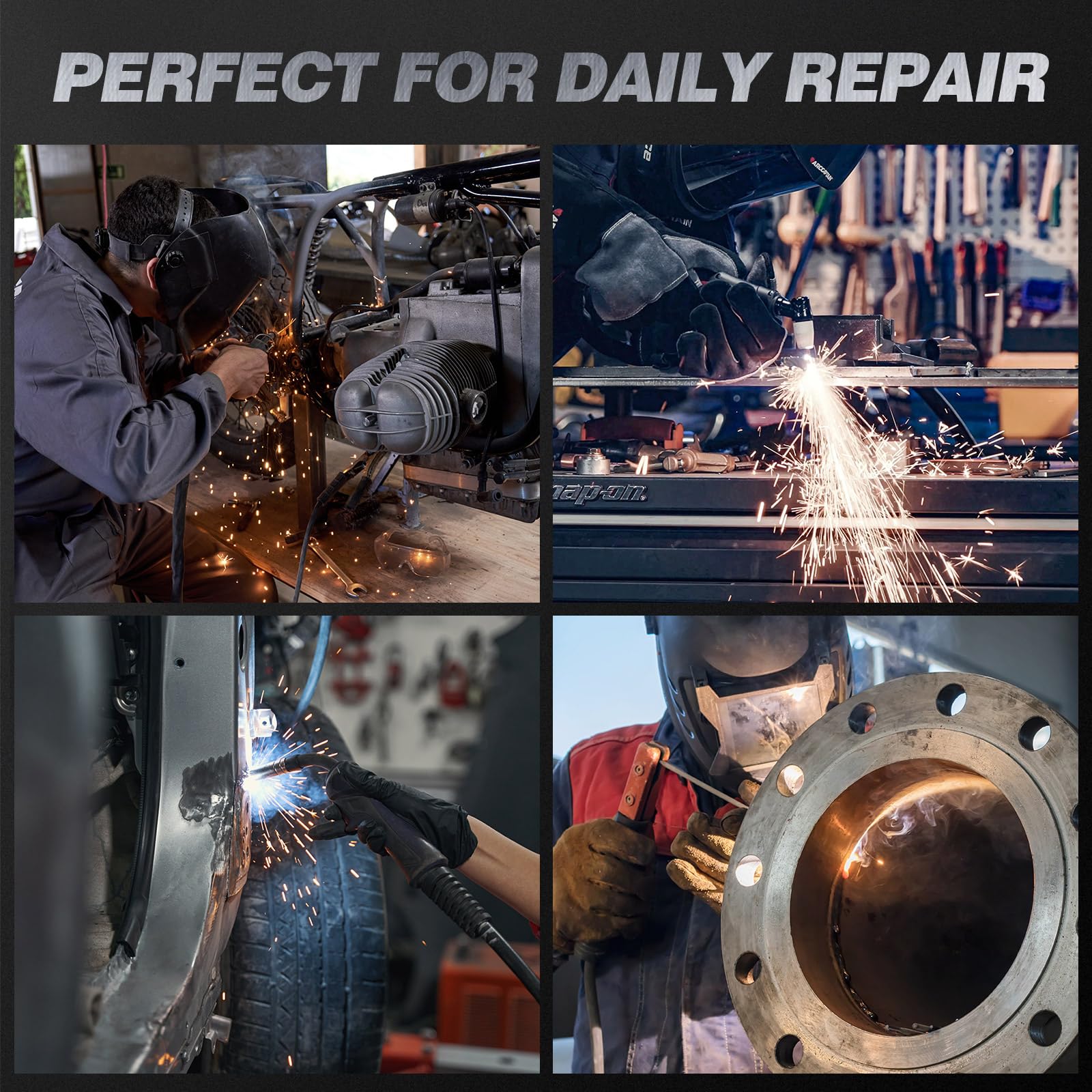 ARCCAPTAIN MIG205MP MIG Welder 9 IN 1 iControl APP Control Plasma Cutter/Pulsed MIG/Flux Core/Spool Gun/DC HF/Lift TIG/Clean/Stick Aluminum Welding Machine 120/240V Dual Voltage Multiprocess Welder - Image 8