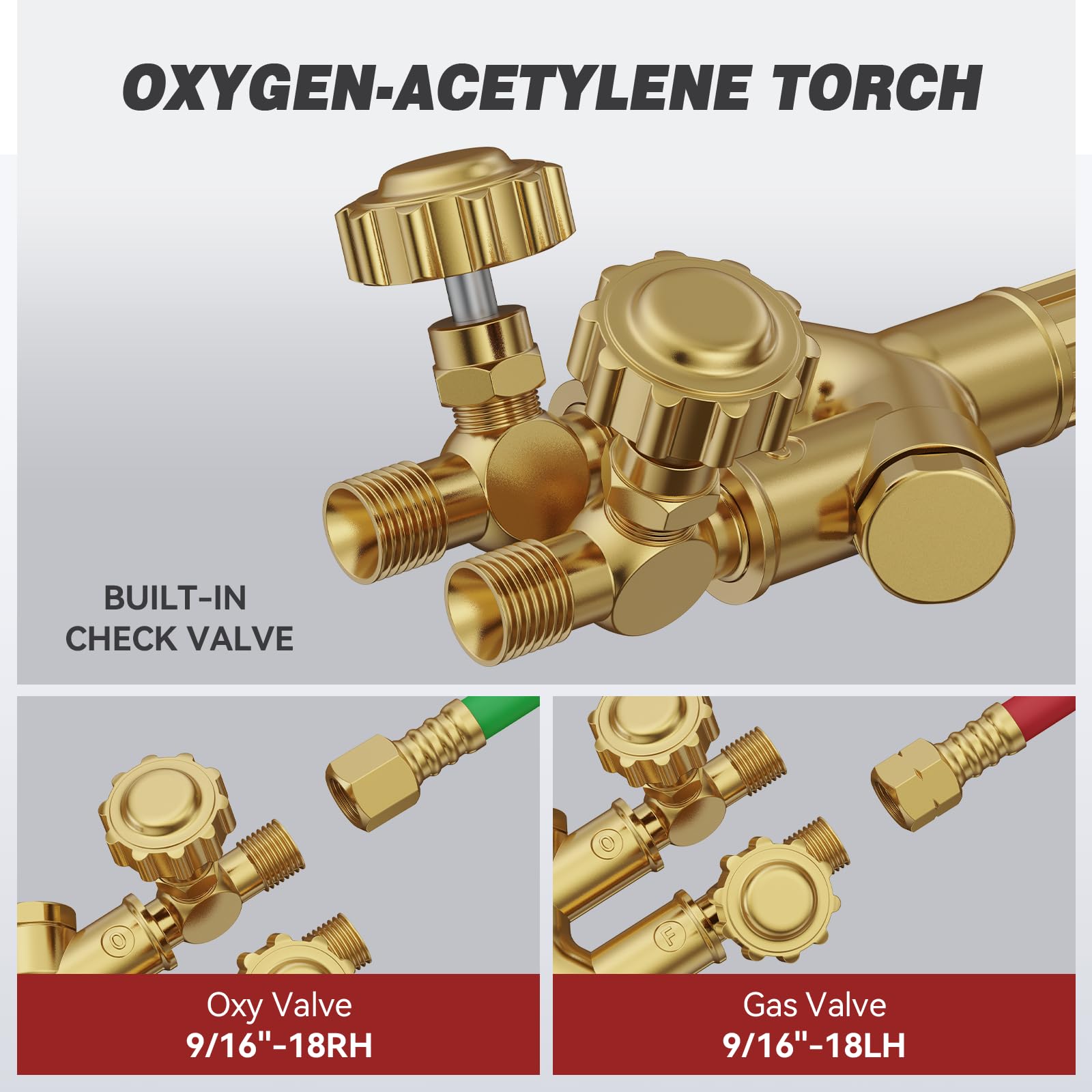 ARCCAPTAIN Oxy Acetylene Cutting Torch, Heavy Duty Cutting Torch Kit, CA2460 Cutting Attachment Weldig Torch with Check Valve - Image 4