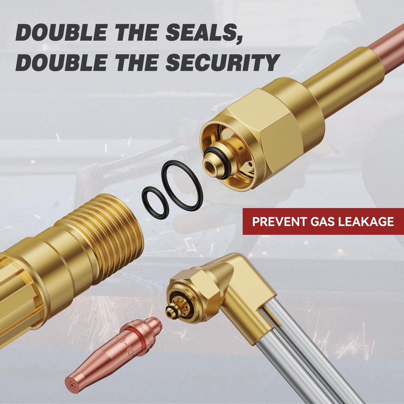ARCCAPTAIN Oxy Acetylene Cutting Torch, Medium Duty CA1350 Cutting Welding Torch with Check Valve, Cutting Tip 1-3-101, Suitable for Automobile Repair and Metal Cutting - Image 4