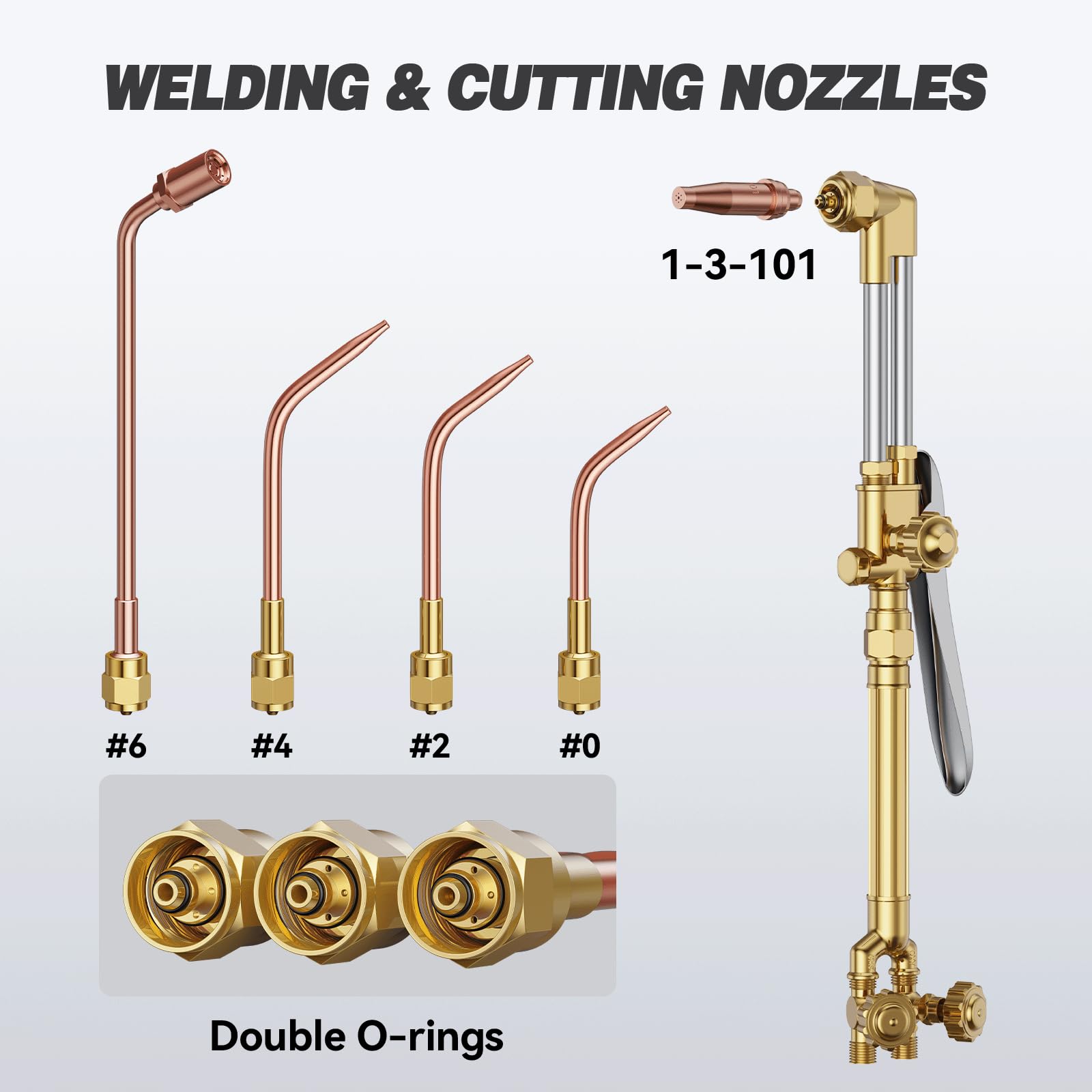 ARCCAPTAIN Oxy Acetylene Torch Kit with Check Valves, Medium Duty Gas Welding Cutting Torch Kit with Hose, Regulator Gauges, Cutting Tip, 3 Welding Tips and Storage Case - Image 7
