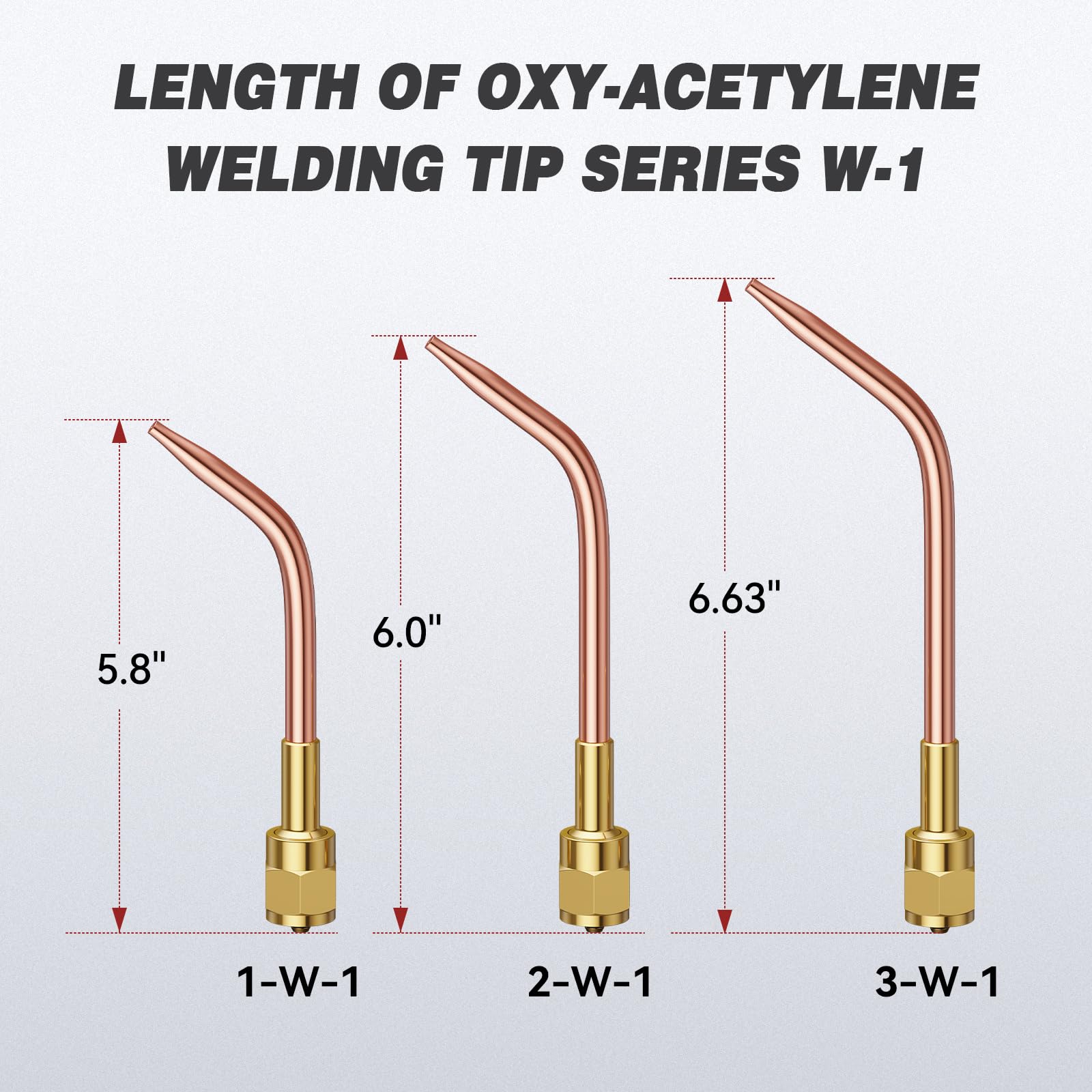 ARCCAPTAIN Oxy Acetylene Welding Nozzle W-1 Series Replacement for Victor 100 Series, Size 1-3 - Image 4