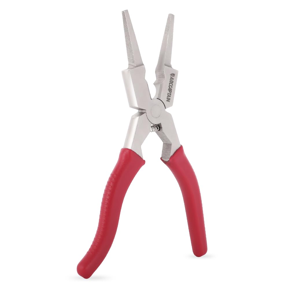 ARCCAPTAIN Professional 8" Welding Pliers, Sharp MIG Plier for Rust Resistant, Long Nose Pliers with Anti-slip Handle - Durable and Efficient