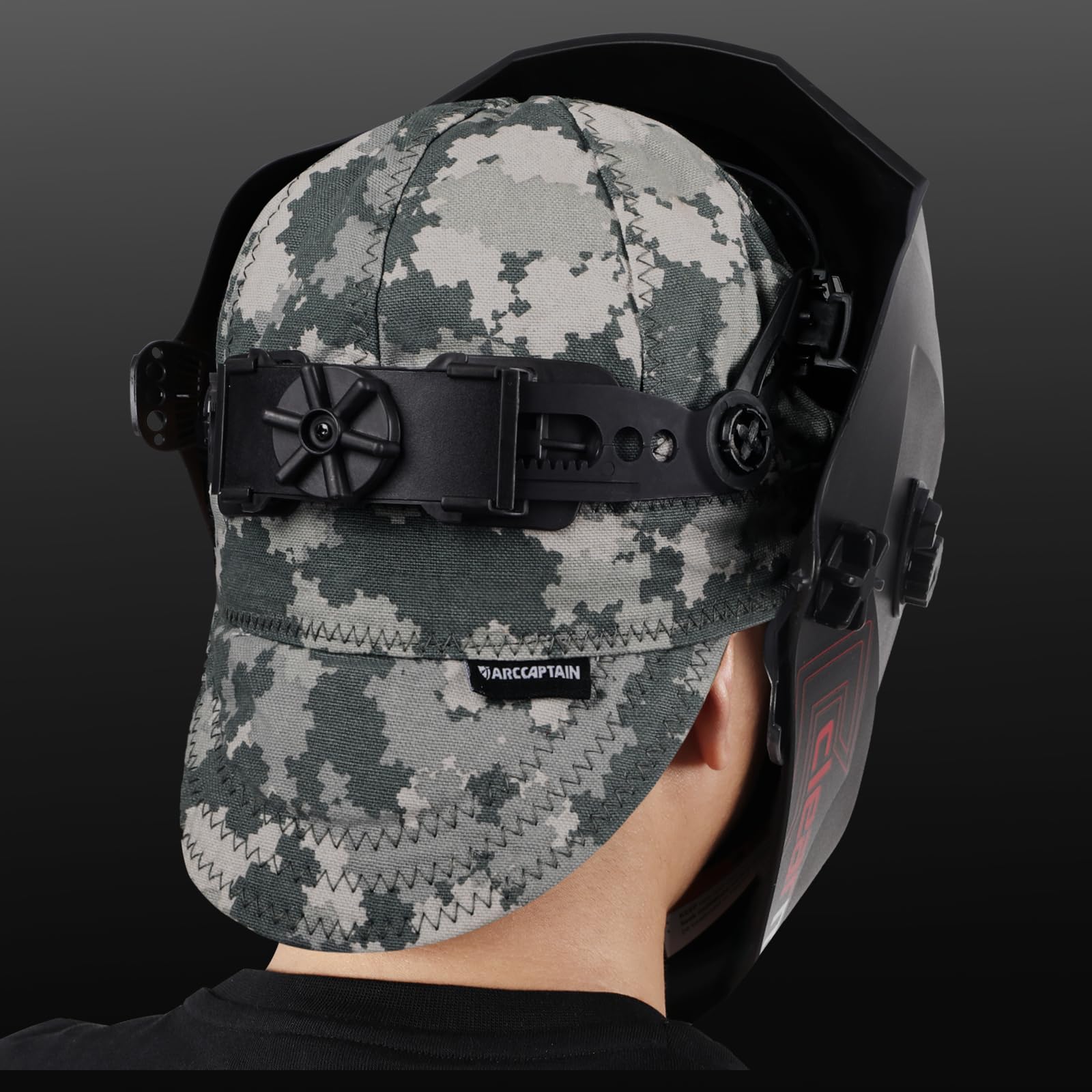 ARCCAPTAIN Reversible Welding Cap with Elastic Retractable Band, 8 Panel Protective Welders Cap, 10 oz Fireproof Cotton Comforts for Safety and Protection While Welding to Men Women, 7 7/8, Camo - Image 9