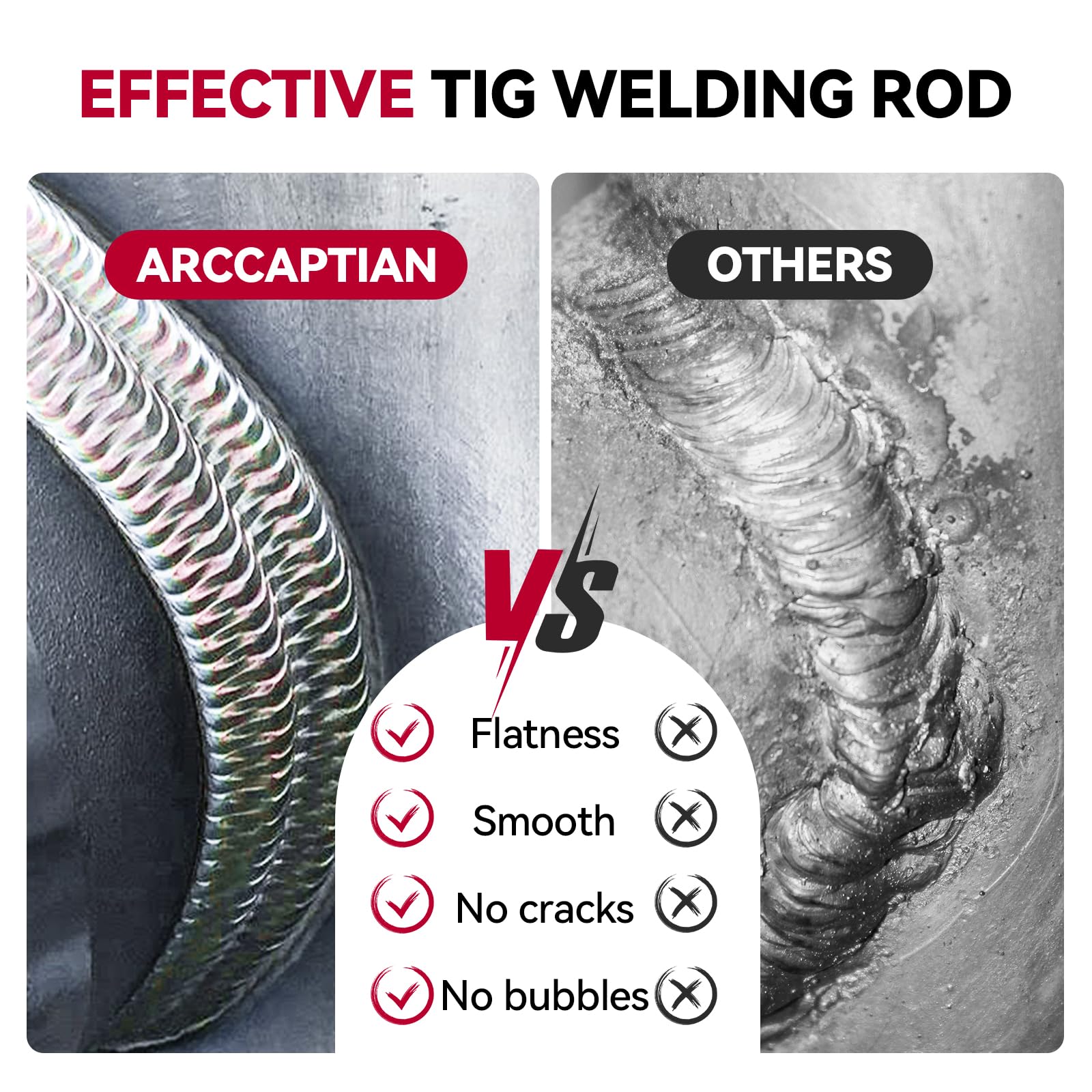 ARCCAPTAIN Stainless Steel TIG Welding Rod ER308L TIG Filler Rod, 1/16" x 16" 5LB - Image 4