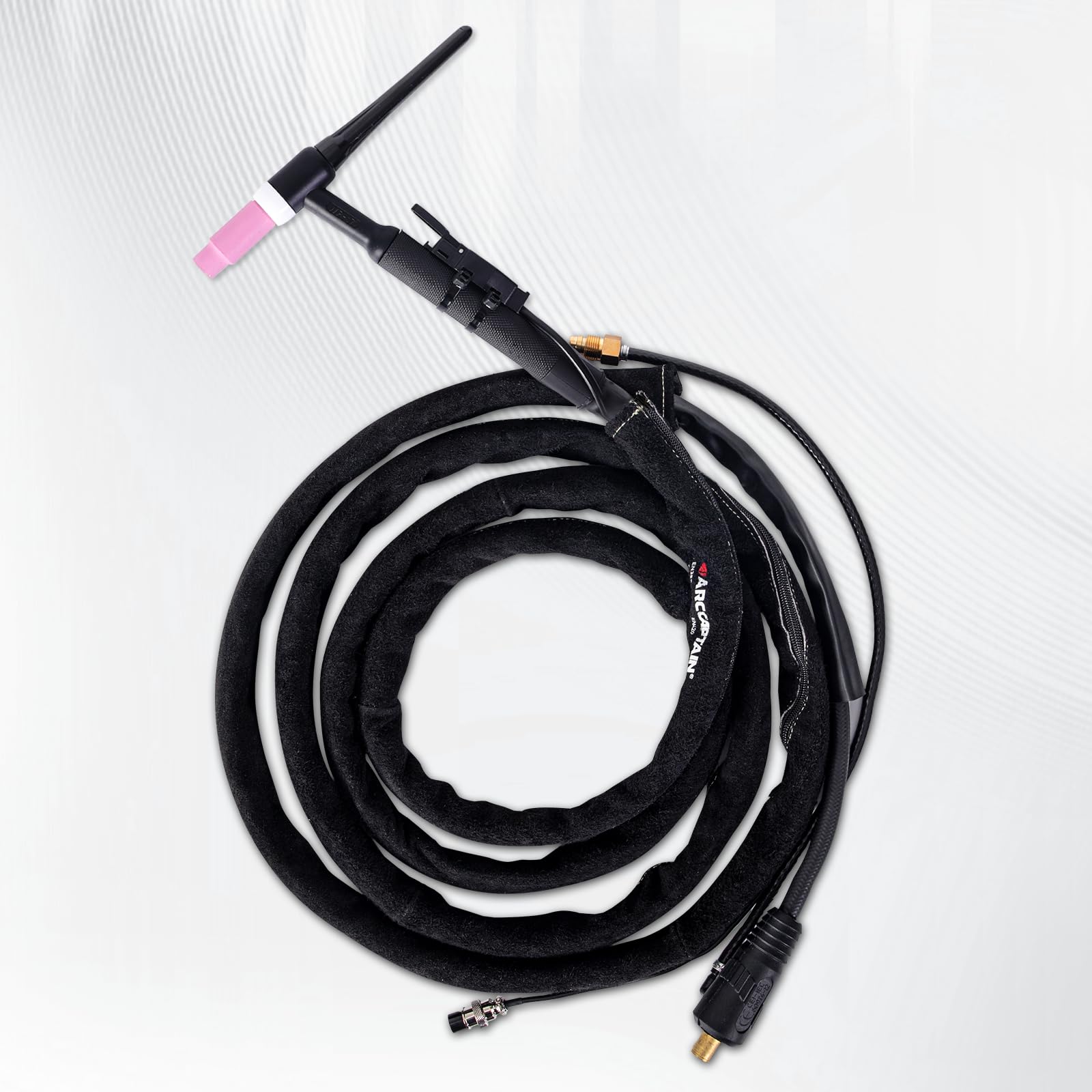 ARCCAPTAIN TIG Welding Torch Cable Cover, MIG Plasma Tig Torch Cover Resistant Leather with Zipper 3.7M (12FT) Length - Image 2