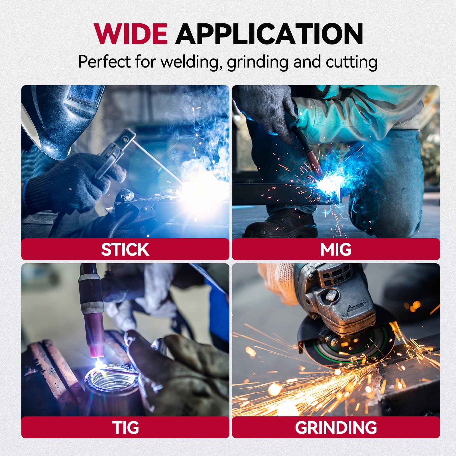 ARCCAPTAIN True Color Auto Darkening Welding Helmet with Upgraded Arc Sensor, 1/1/1/1 Top Optical Clarity Solar Power Welding Hood, 1/25000s Response Time, 4/9-13 for TIG MIG ARC Welding Mask - Image 8