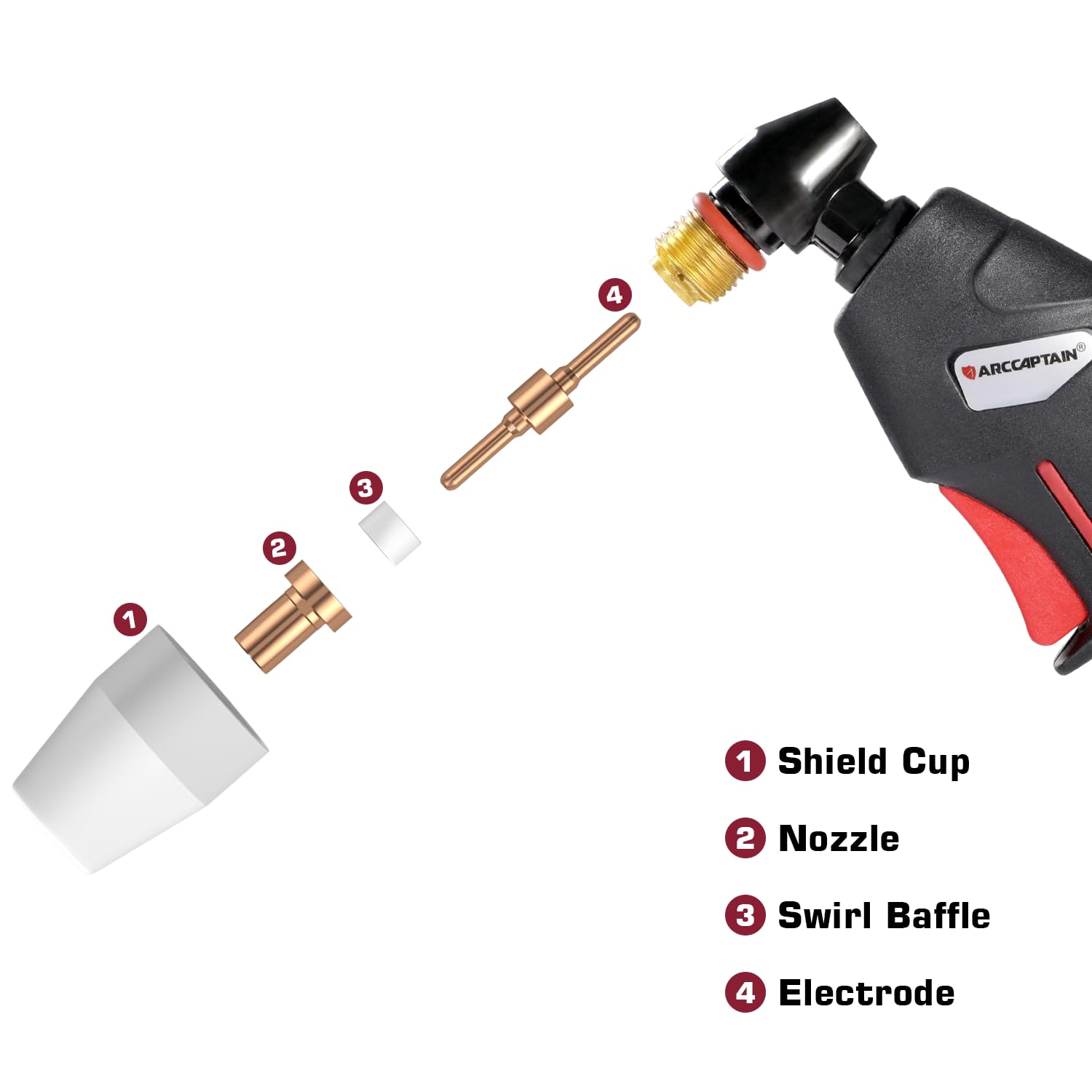 MIG205MP MIG Welder & TIG Welding Torch Accessories kit 71 Pcs & 60PCS PT31 Plasma Cutting Consumables Fit - Image 9
